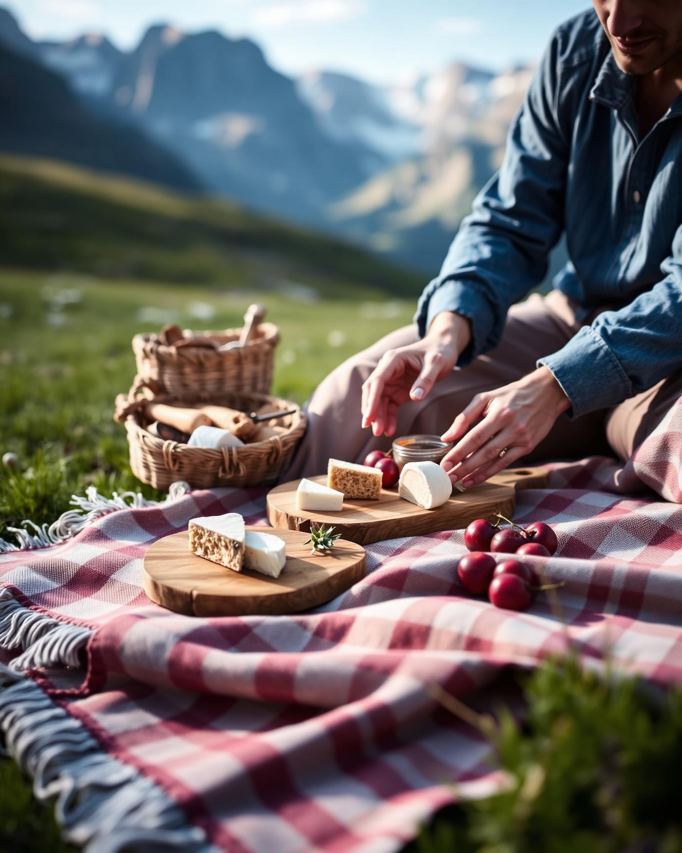 Déjeuner en pleine nature, cuisine simple partagée