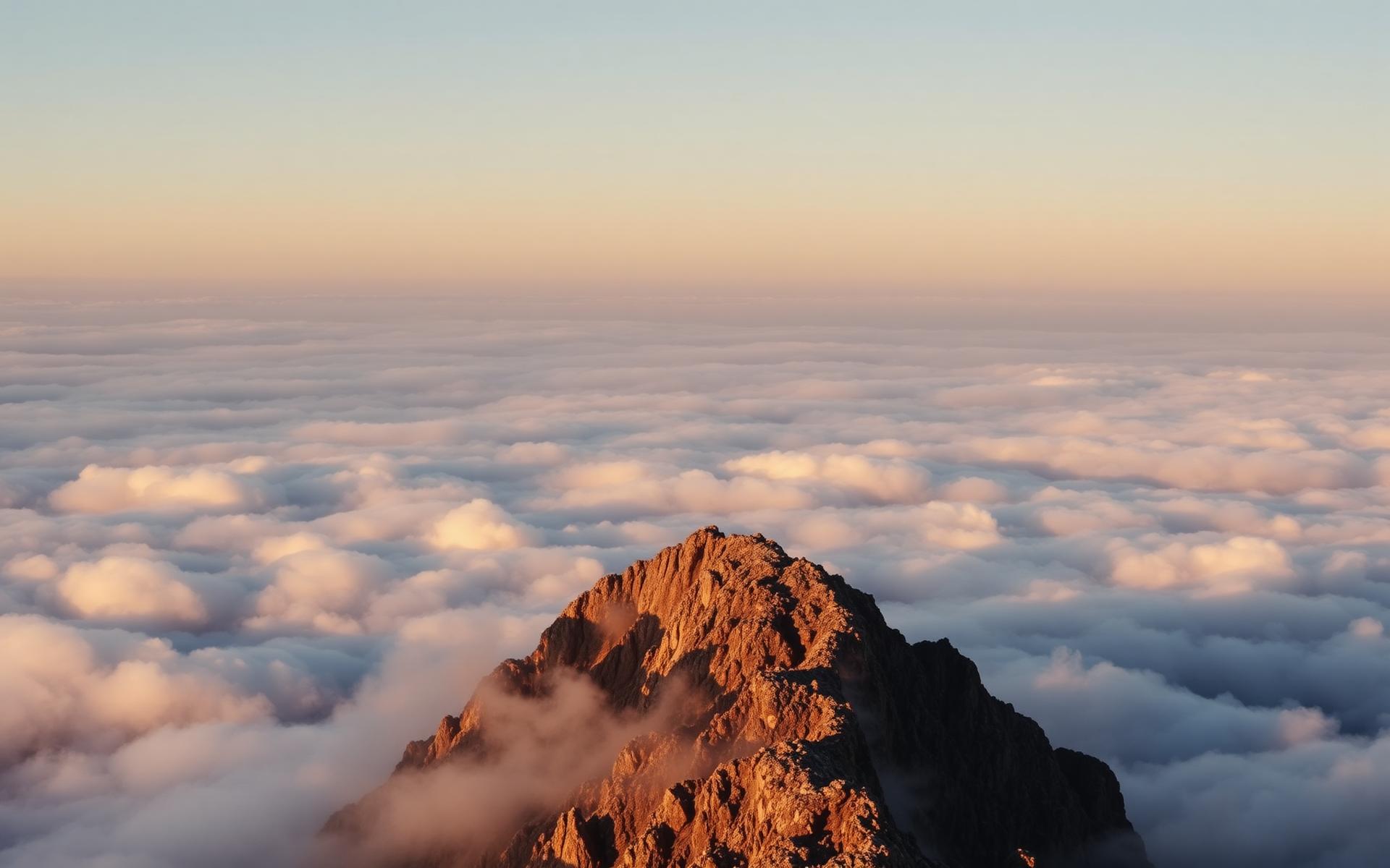 Sommet au-dessus des nuages